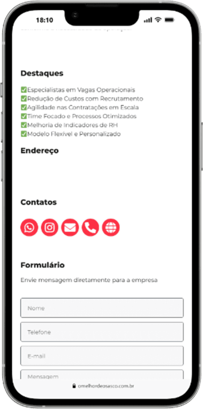 Página Personalizada Empresa 3